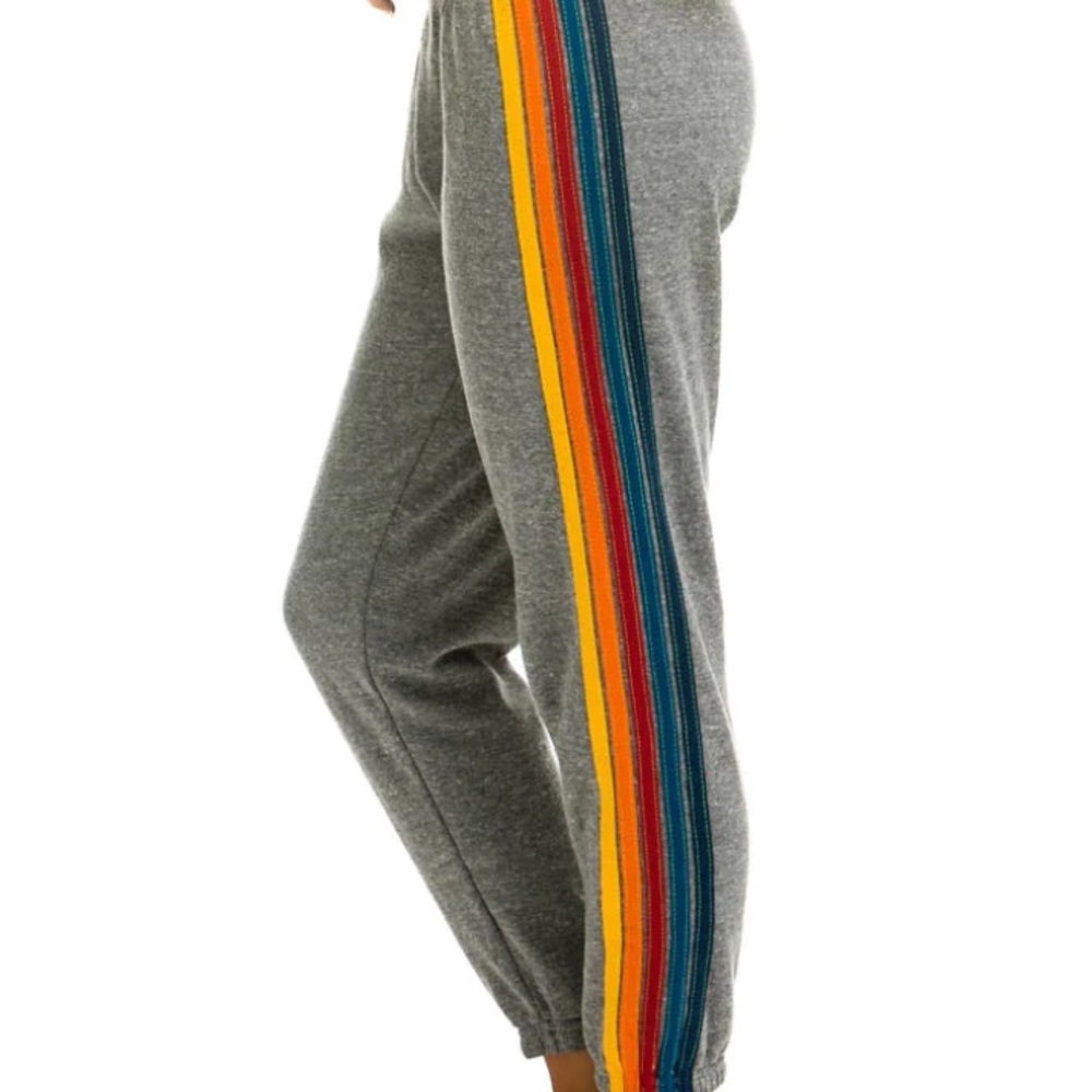 Aviator Nation - 5 stripe sweatpants - heather grey